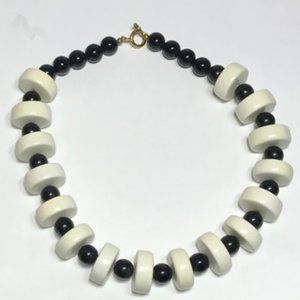 Chunky Black White Necklace
